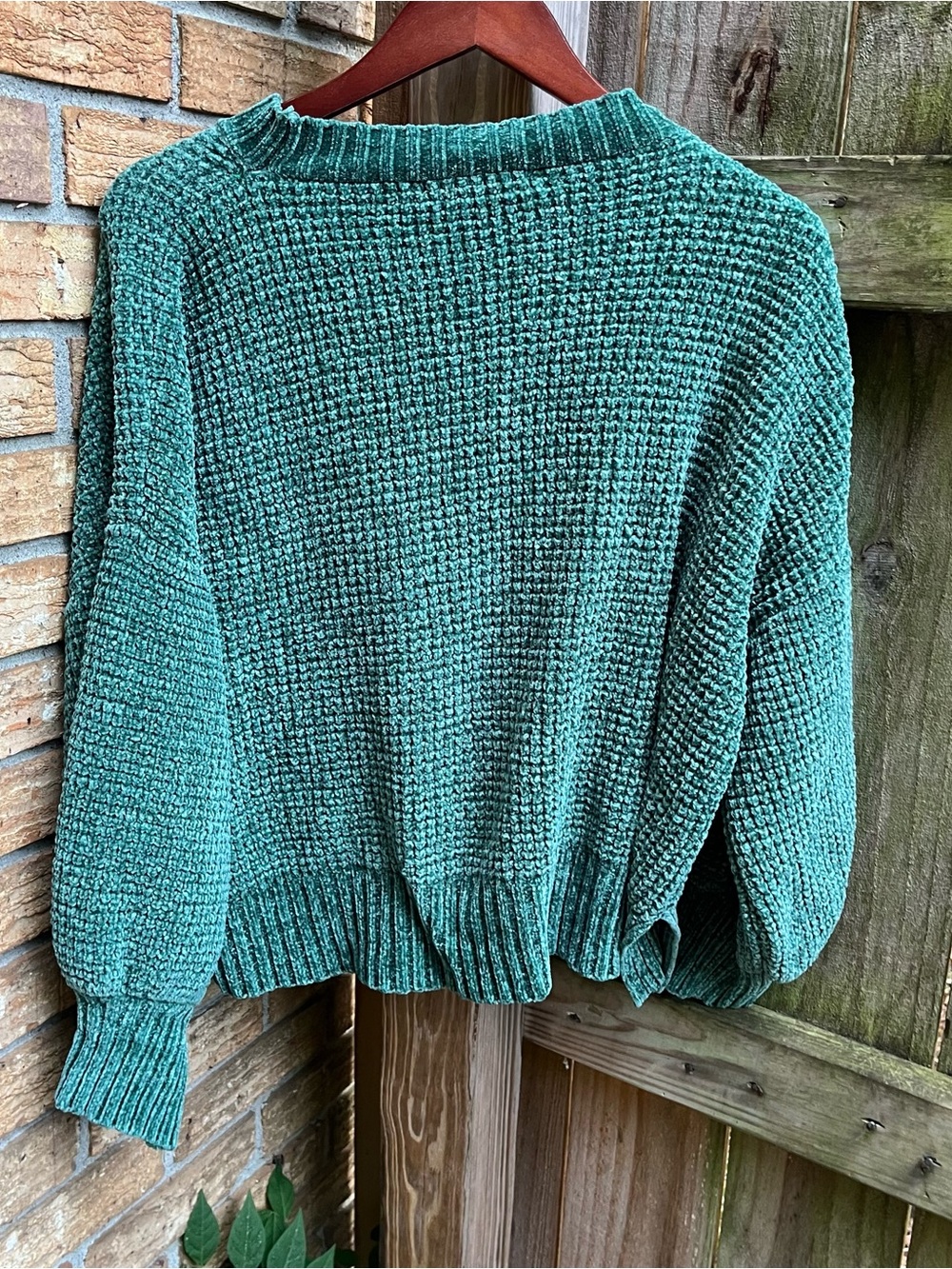 Altar'd State Green Chunky Crewneck Sweater - Picture 3 of 3
